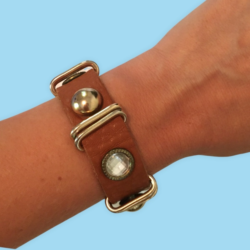 Leather Studded Bracelet - Picture 3 of 3